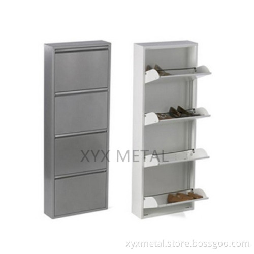 Wall Mounted 4 Doors Metal Shoe Cabinet